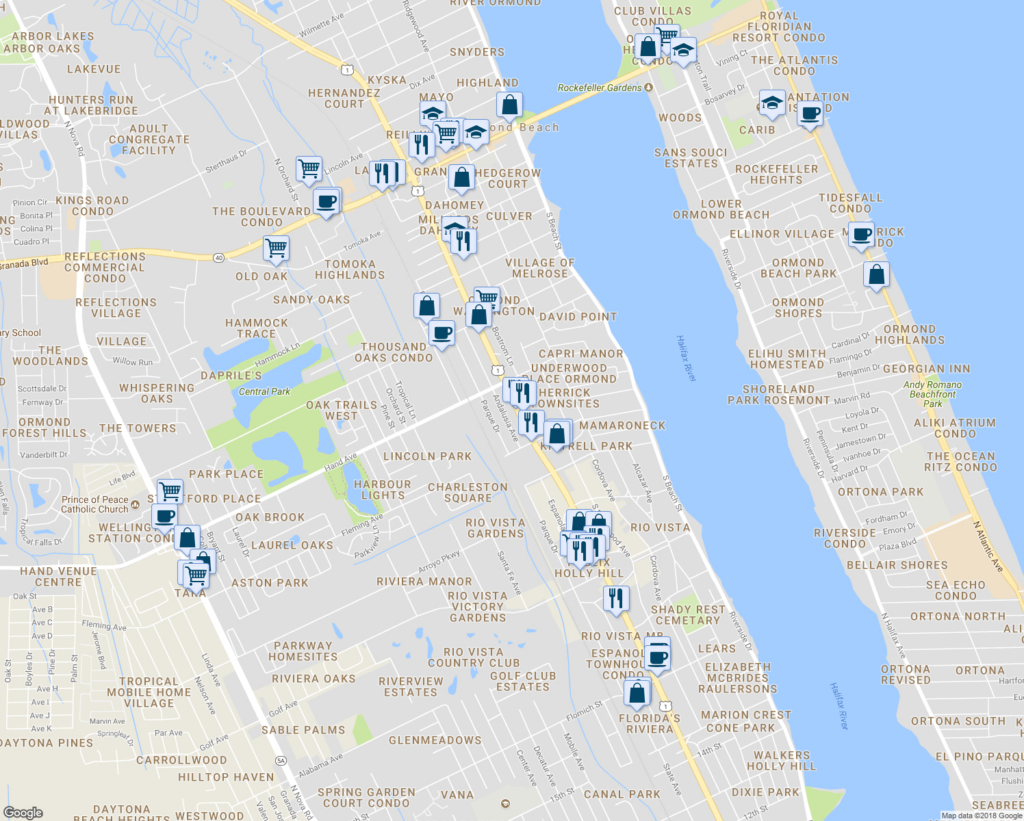 Street Map Of Ormond Beach Florida Printable Maps Maps Of Florida