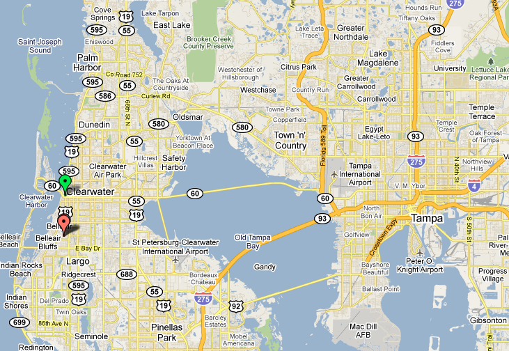 33 Map Of Clearwater Florida Area Maps Database Source