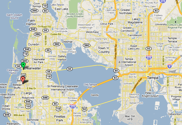 33 Map Of Clearwater Florida Area Maps Database Source | Maps Of Florida