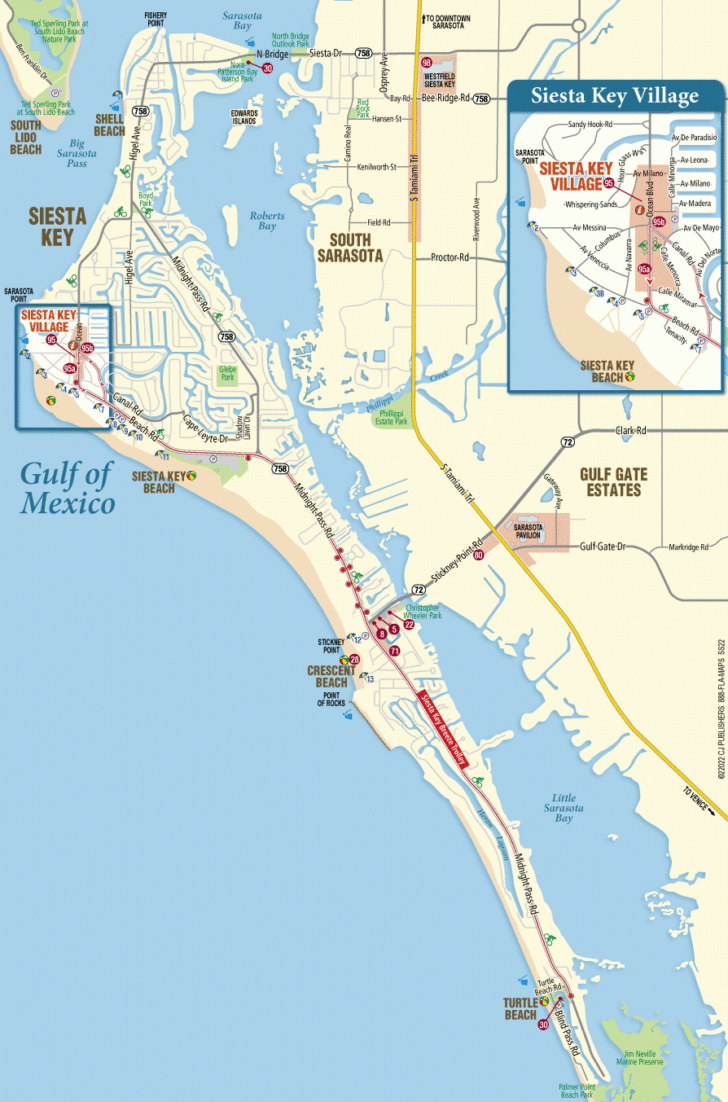 Map Of Siesta Key Florida