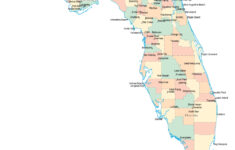 Administrative Divisions Map Of Florida With Major Cities Vidiani