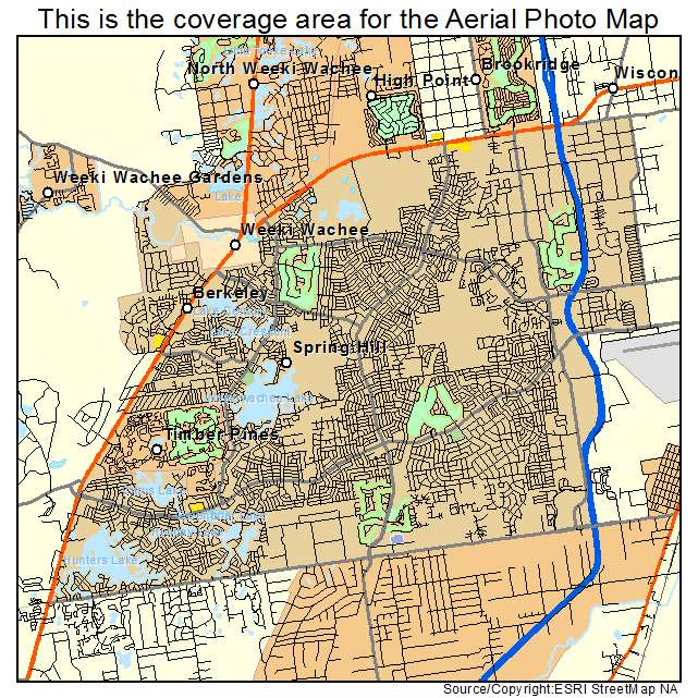 Map Of Spring Hill Florida