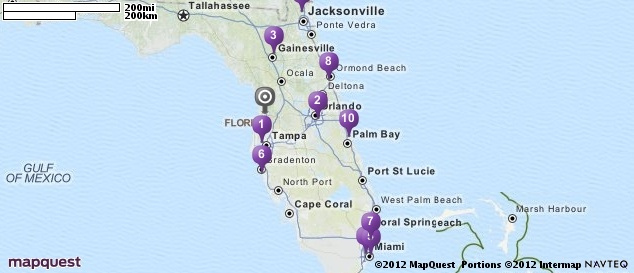 Airports In Florida MapQuest Map Of Florida West Palm Beach Florida