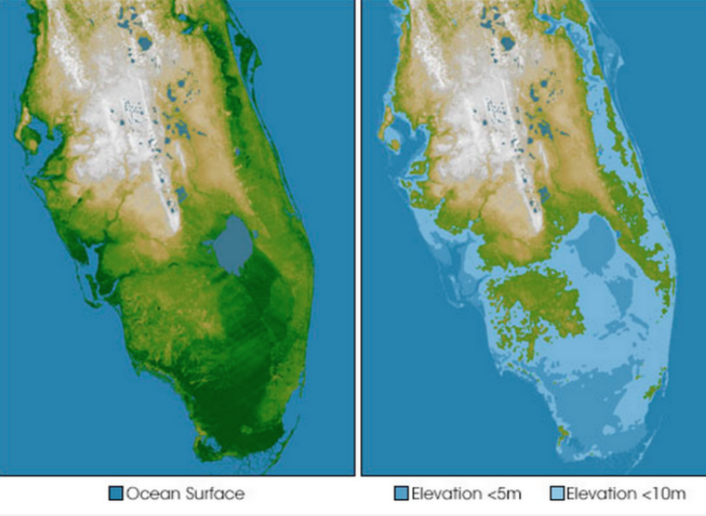 Alarming Map Shows What Could Be Left Of Florida If Sea Level Rises