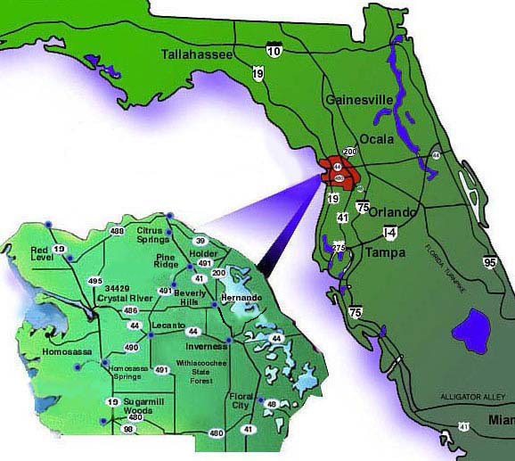 Area Map Nature Coast Land 