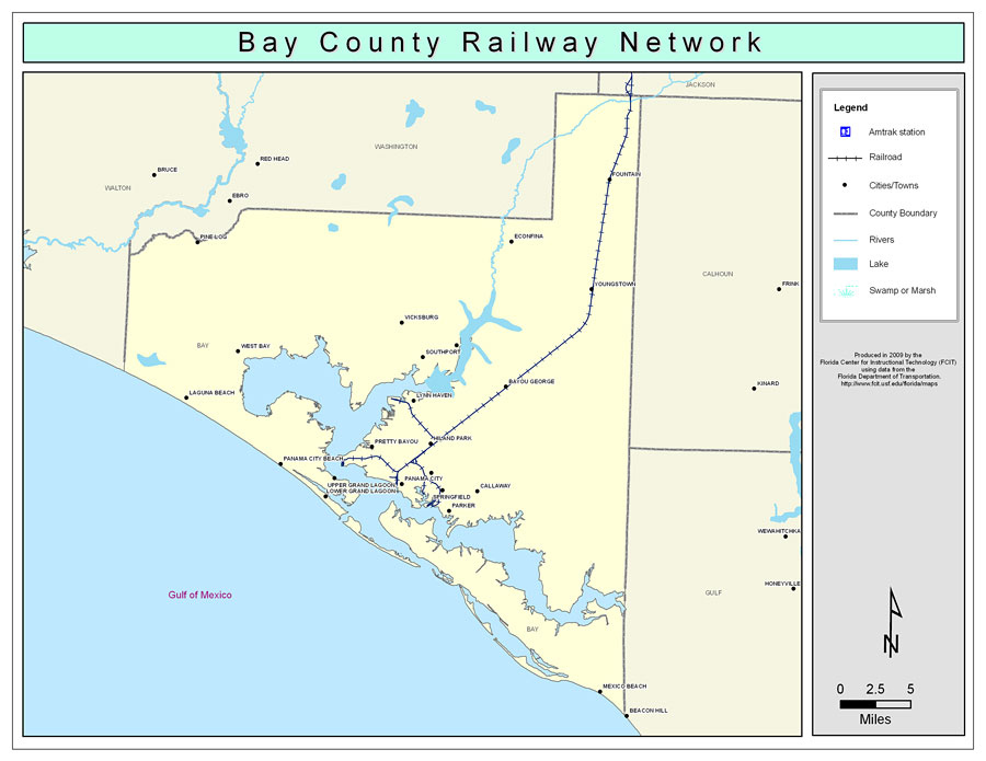 Bay County Railway Network Color 2009