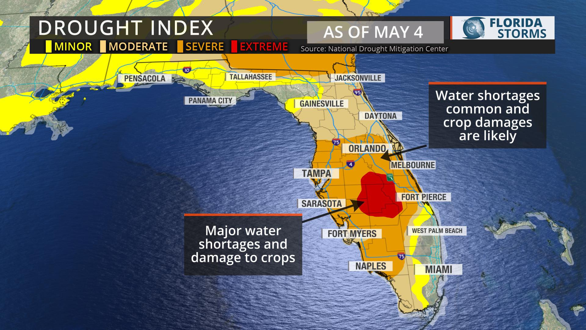 Beneficial Rain Missed Florida s Driest Areas Florida Storms