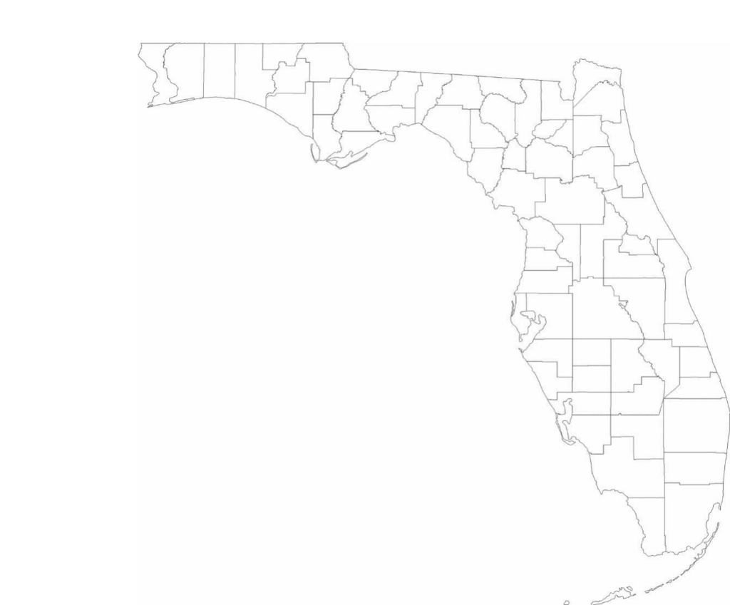 Blank Florida County Map Free Download Maps Of Florida