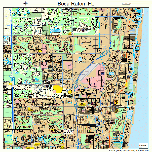 Boca Raton Florida Street Map 1207300