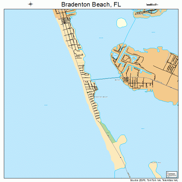 Bradenton Beach Florida Street Map 1207975