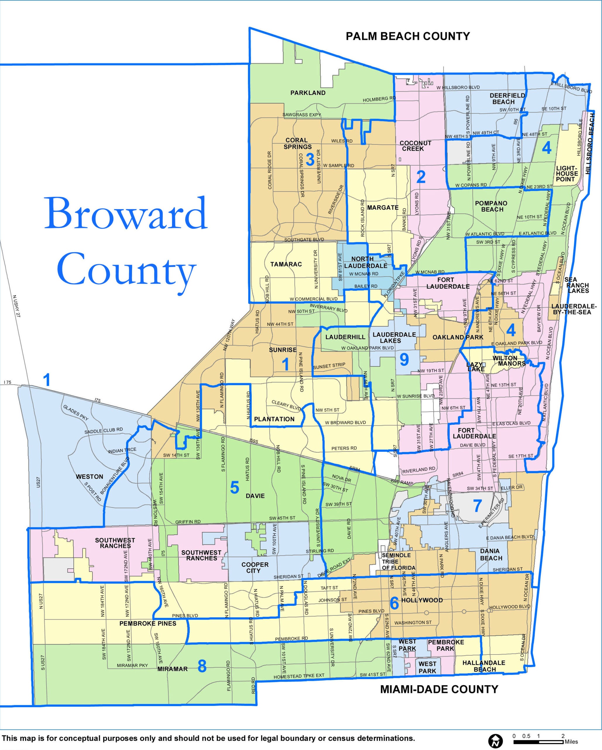Broward County Map Check Out The Counties Of Broward