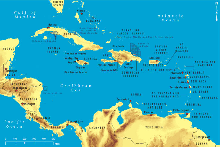Map Of Caribbean And Florida