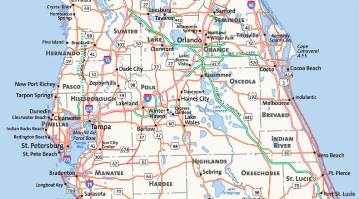 Map Of West Central Florida Counties  Maps Of Florida