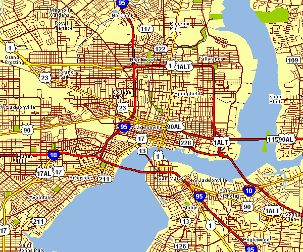 City Map Of Jacksonville