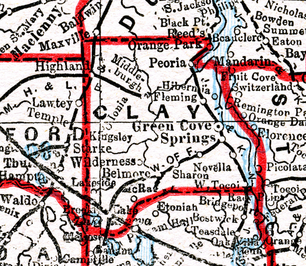 Clay County 1893 | Maps Of Florida