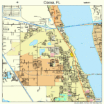Cocoa Florida Street Map 1213150