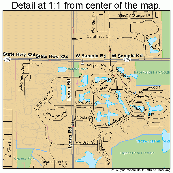 Map Of Coconut Creek Florida