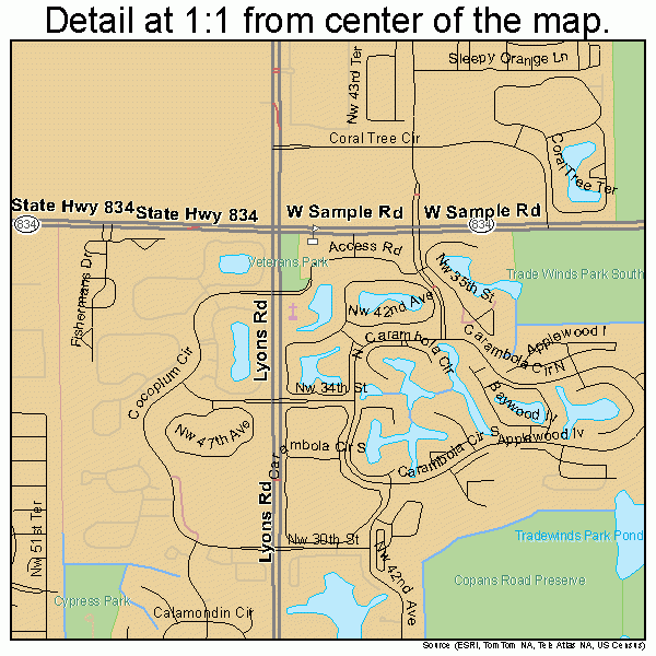 Coconut Creek Florida Street Map 1213275