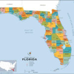 Condado De Florida Mapa LAMINADO 60 De Ancho X 54 9 De Alto