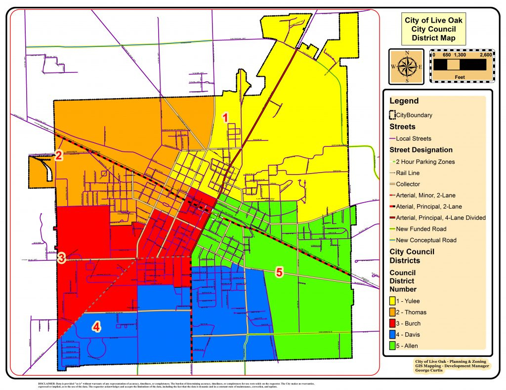 Council District Map City Of Live Oak Florida City Gas Coverage Map 