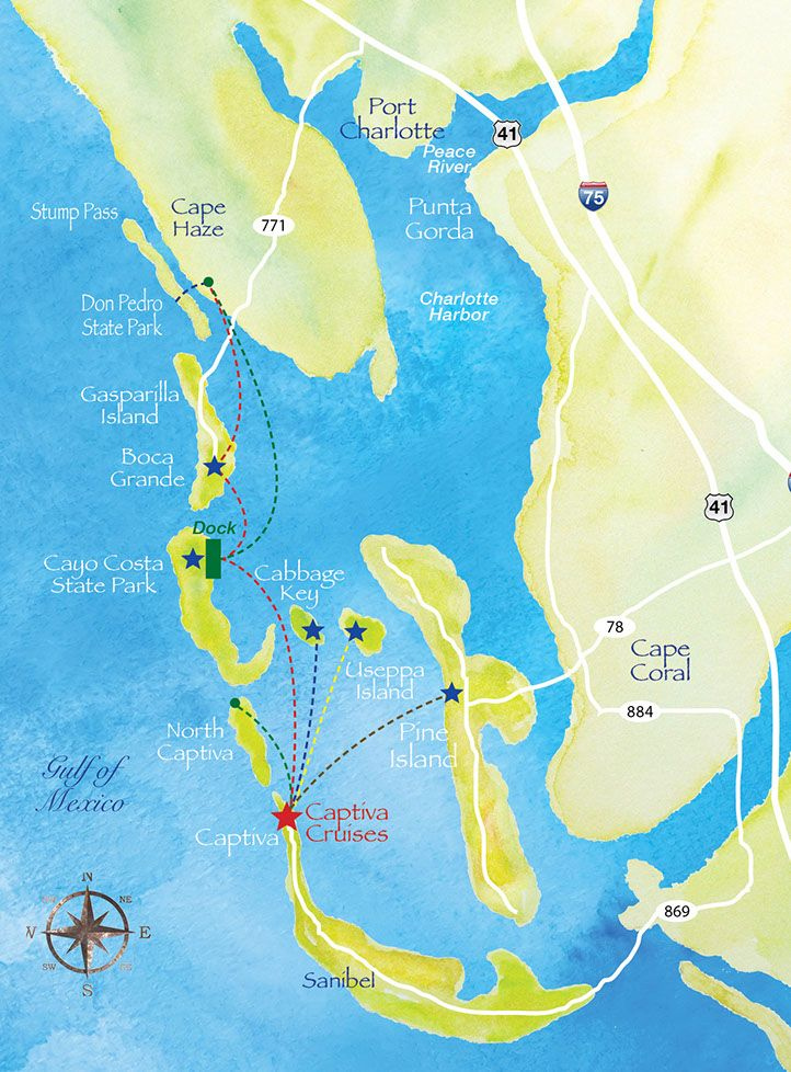 Cruising Map Captiva Cruises Map Of Florida Island Map Island 