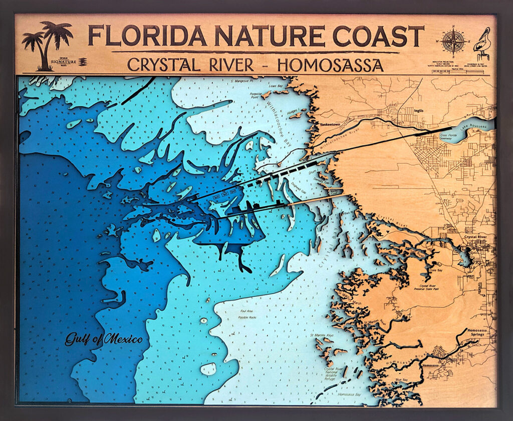 Crystal River Homosassa Island Laser Design | Maps Of Florida