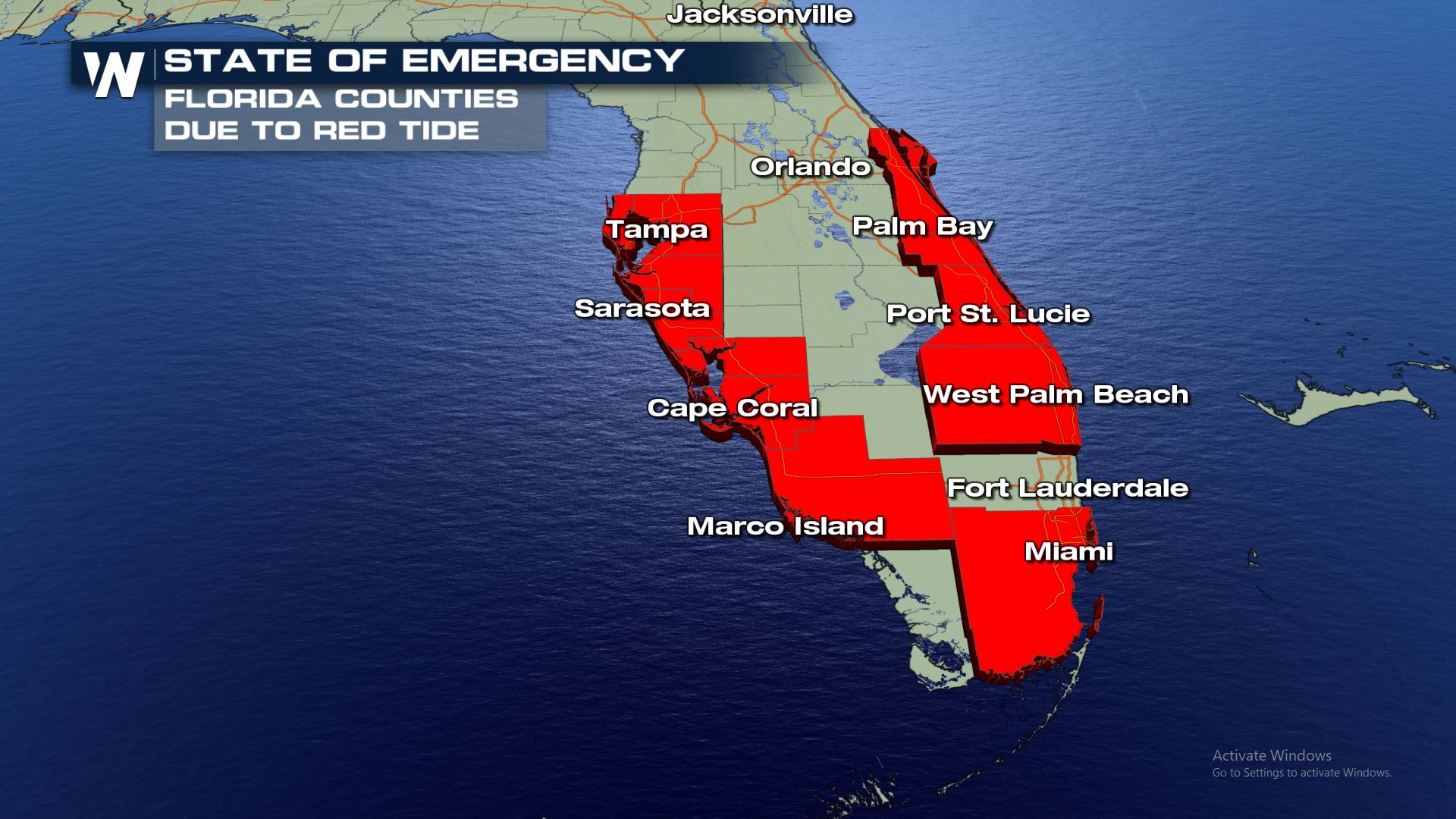 Map Of Red Tide In Florida Maps Of Florida