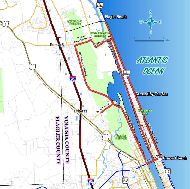 Map Of Ormond Beach Florida