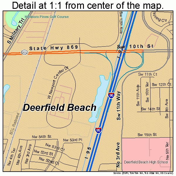 Map Of Deerfield Beach Florida Maps Of Florida   Deerfield Beach Florida Street Map 1216725 1 