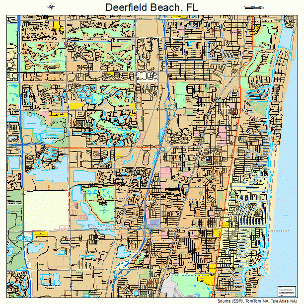 Deerfield Beach Florida Street Map 1216725 