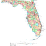 Detailed Administrative Map Of Florida State With Roads Highways And