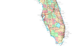 Detailed Administrative Map Of Florida State With Roads Highways And