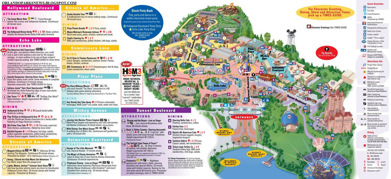 Disney s Hollywood Studios Park Map Orlando Theme Park News