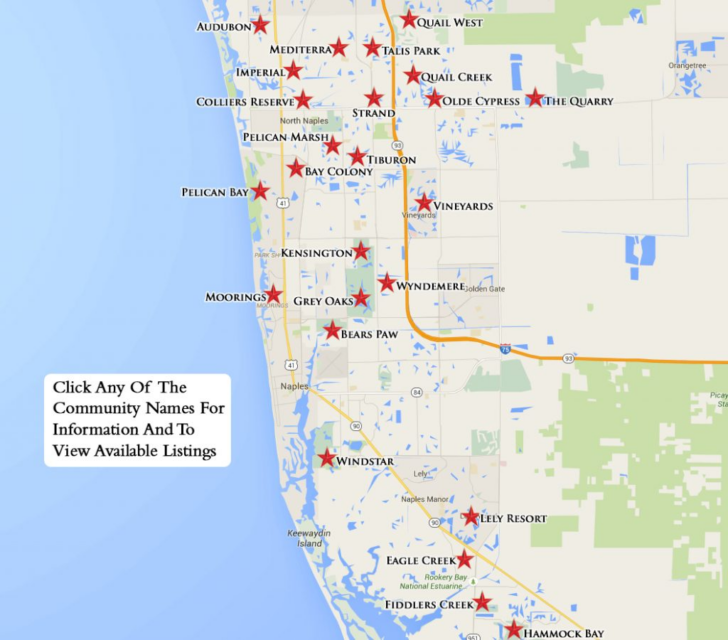 Map Of Naples Florida Area
