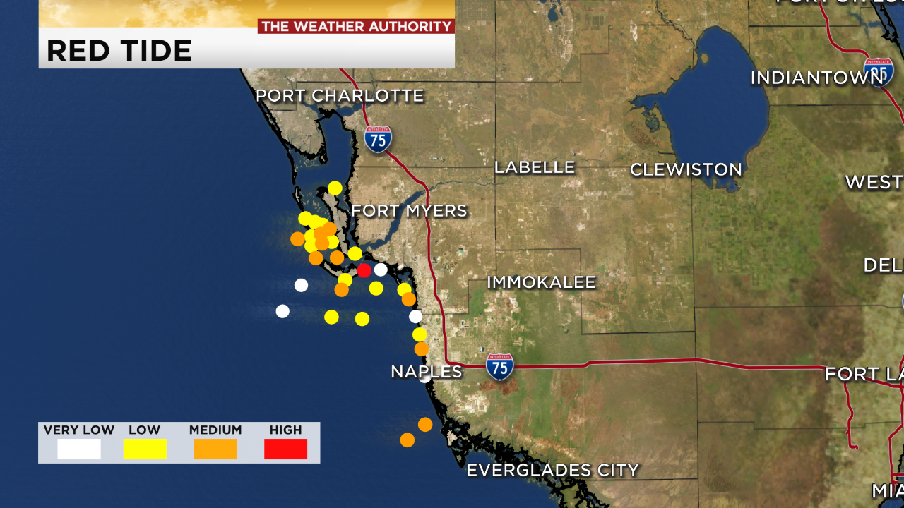 FDOH Issues Red Tide Health Alert For Bonita Springs Beach