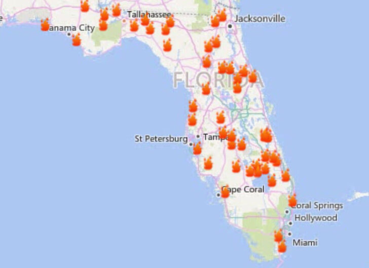 Map Of Current Wildfires In Florida