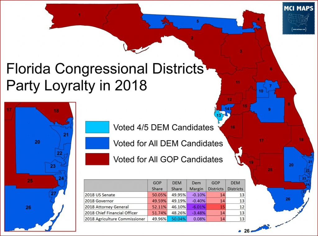 Florida Congressional Districts Map 2018 Free Printable Maps