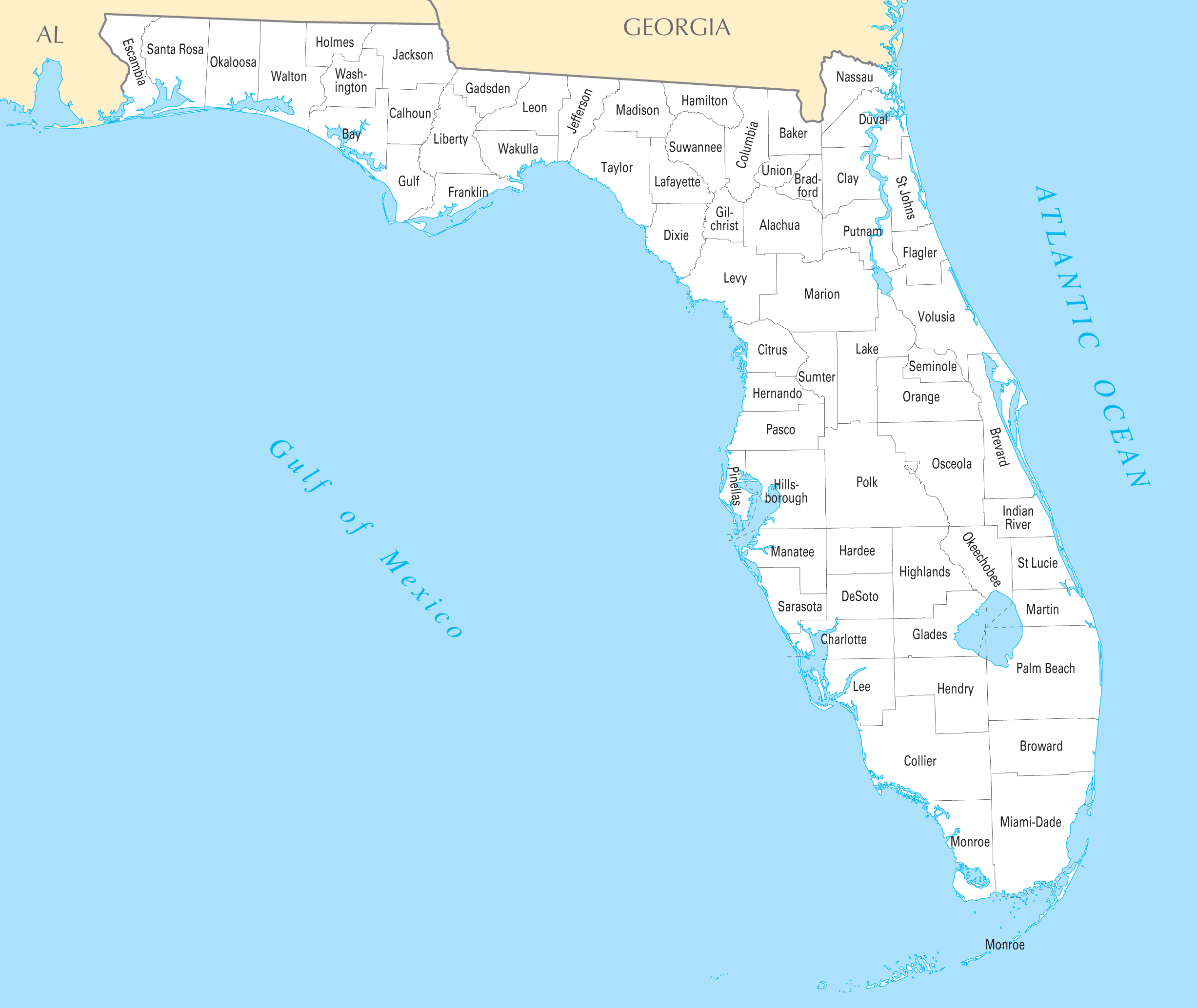 Florida County Map Mapsof Maps Of Florida 3665