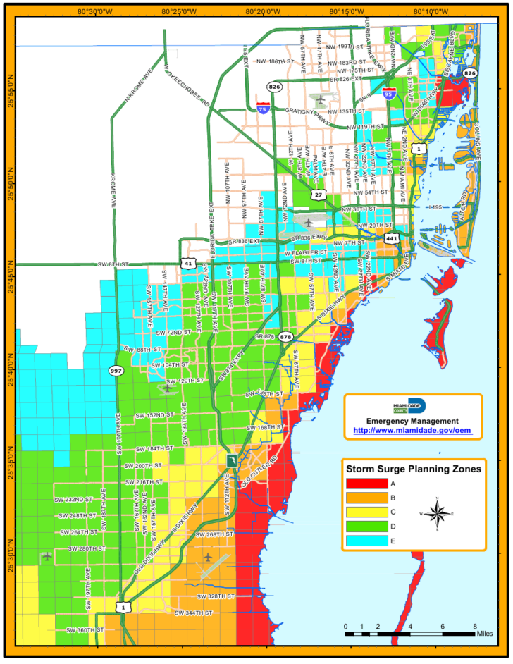 Florida Evacuation Zone Map Download Printable Pdf Templateroller Maps Of Florida