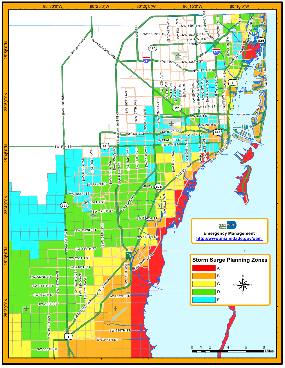 Florida Evacuation Zone Map Download Printable PDF Templateroller