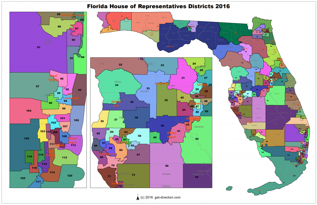 Florida House Of Representatives District Map Free Printable Maps