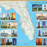 Florida Lighthouses Illustrated Map Guide Bella Terra Maps