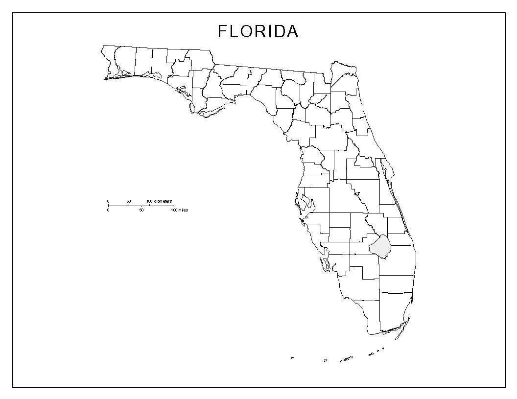 Florida Map Coloring Pages Coloring Home
