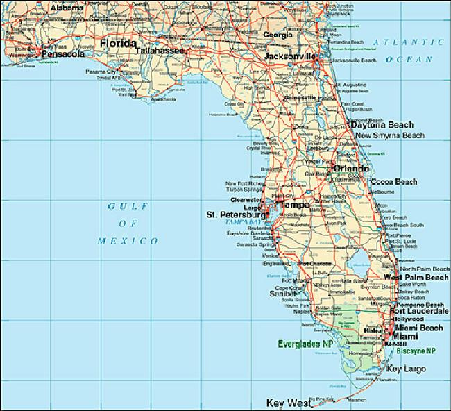 Florida Map Places To Visit