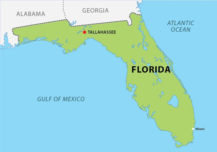 Florida Map With Capitol Vector 156897 Vector Art At Vecteezy