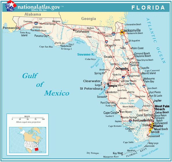 Florida Map With Cities Labeled | Maps Of Florida