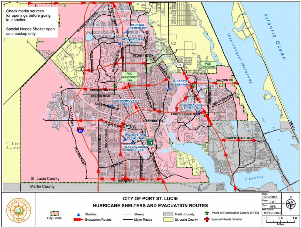 Florida Map With Port St Lucie Printable Maps