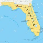 Florida Political Map With Capital Tallahassee Borders Important
