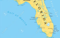 Florida Political Map With Capital Tallahassee Borders Important