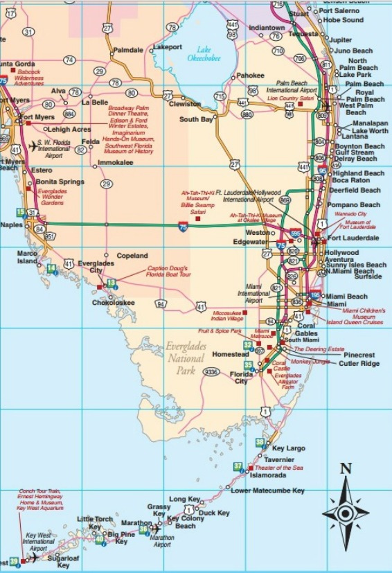 Map Of South East Florida